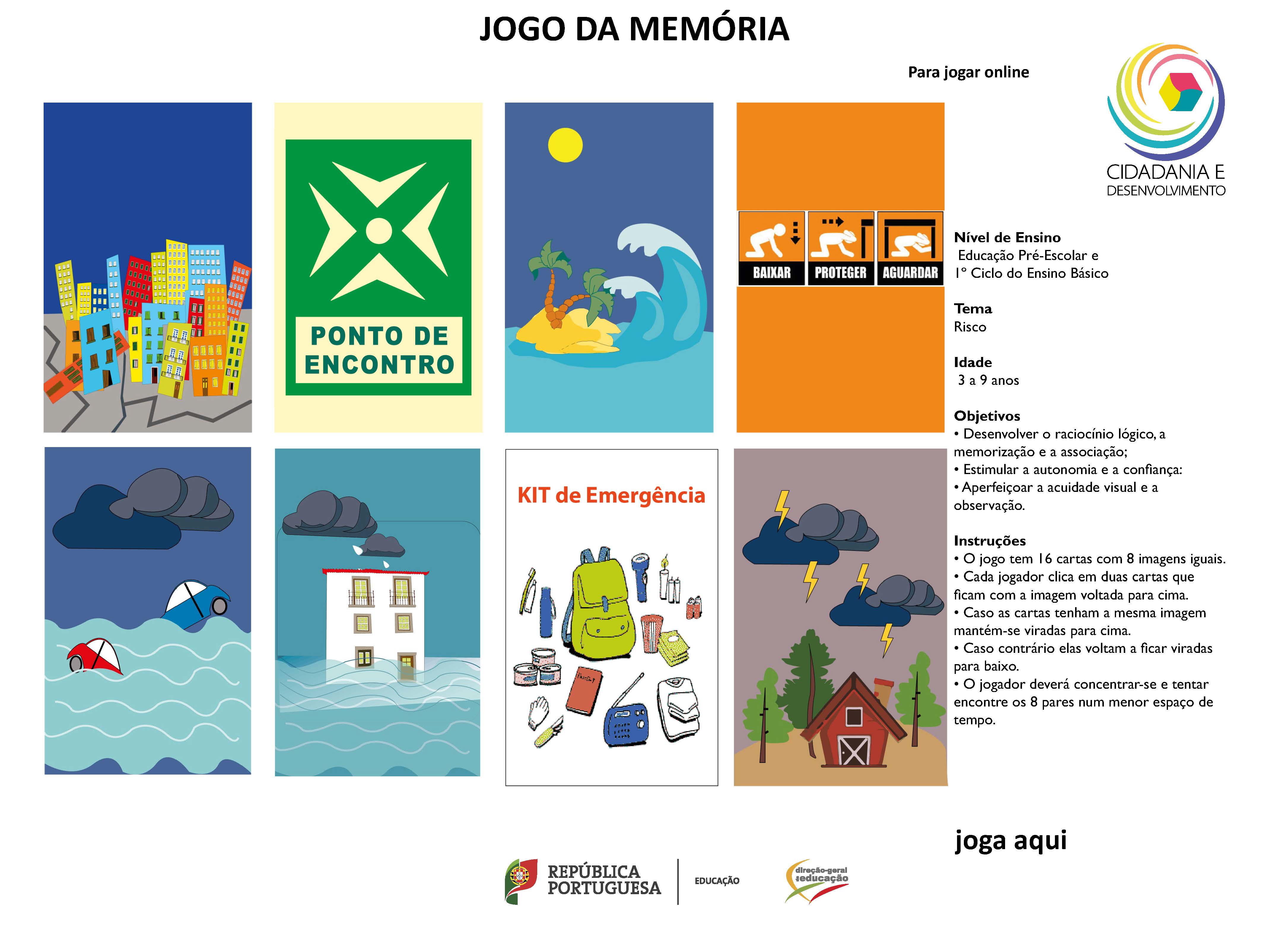 jogo memoria risco