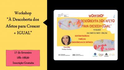 Workshop "À Descoberta dos Afetos para Crescer + IGUAL"