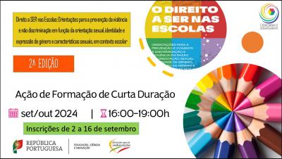 Ação de Formação de Curta Duração: “Direito a SER nas Escolas“ | 2ª edição