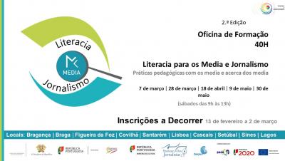 Formação "Literacia para os Media e Jornalismo" está de volta! Inscrições a decorrer até 2 de março!