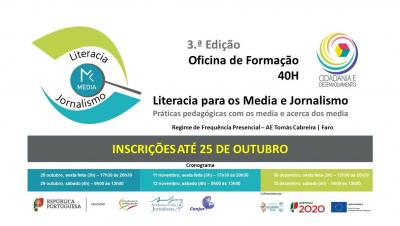 Oficina de formação – Literacia para os media e jornalismo, em Faro. Inscrições a decorrer!