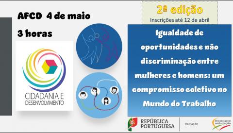 Ação de Formação “Igualdade de oportunidades e não discriminação entre mulheres e homens: um compromisso coletivo no Mundo do Trabalho”