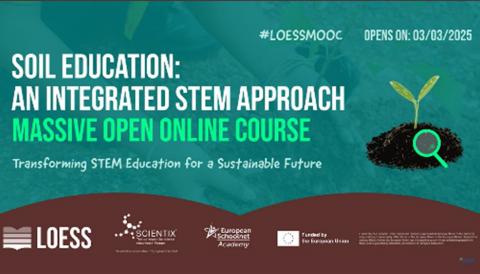 LOESS MOOC: “Educação do solo: uma abordagem STEM integrada” promovido pela European Schoolnet Academy, decorre de 3 de março a 9 de abril 2025