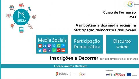 Formação - A importância dos media sociais na participação democrática dos jovens – Inscrições a decorrer até 2 de março!