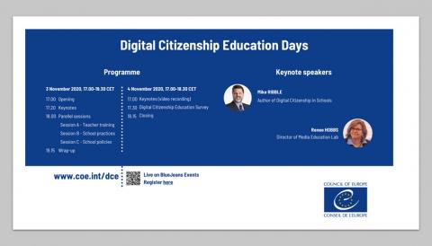 Digital Citizenship Education Days 3 e 4 de Novembro de 2020