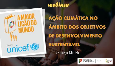 Webinar - Ação Climática no âmbito dos Objetivos de Desenvolvimento Sustentável