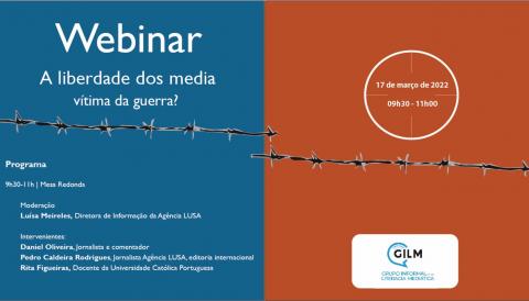 Webinar “A liberdade dos media: vítima da guerra?”