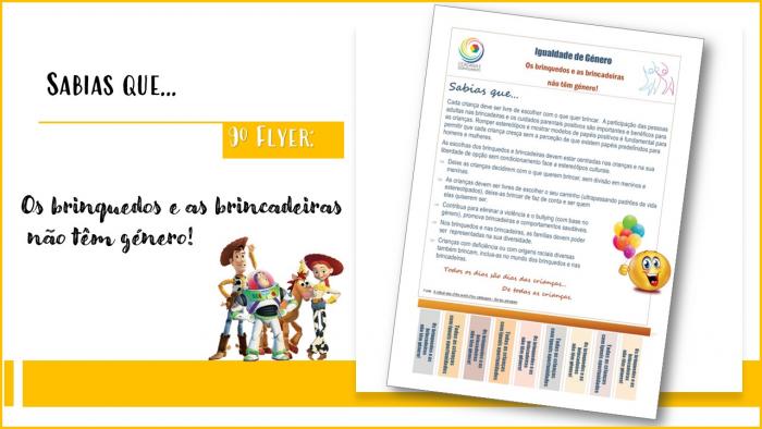 10º Flyer - Os brinquedos e as brincadeiras não têm género!