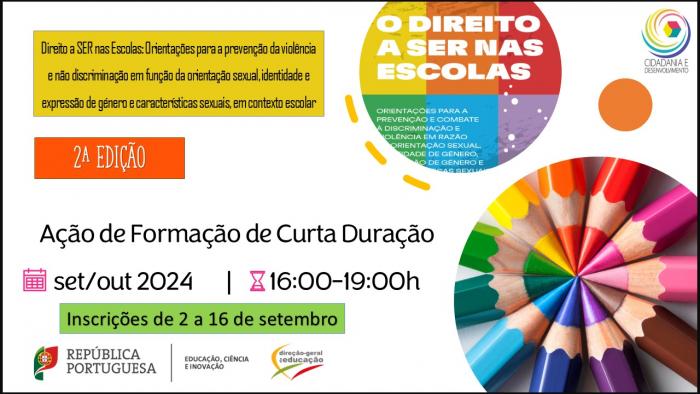 Ação de Formação de Curta Duração: “Direito a SER nas Escolas“ | 2ª edição