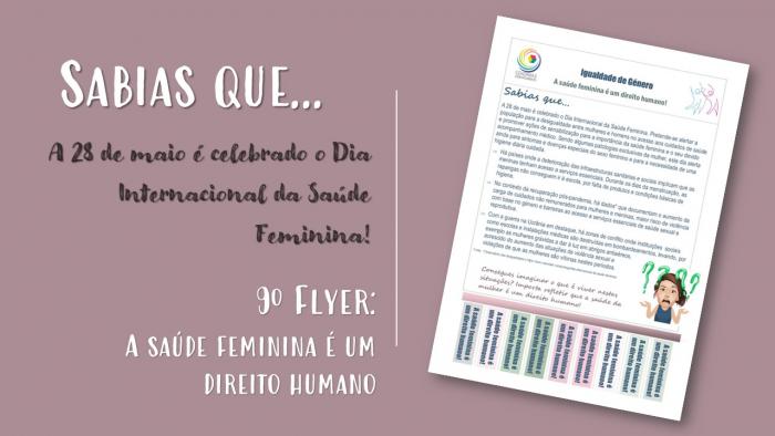 9º Flyer - A saúde feminina é um direito humano!