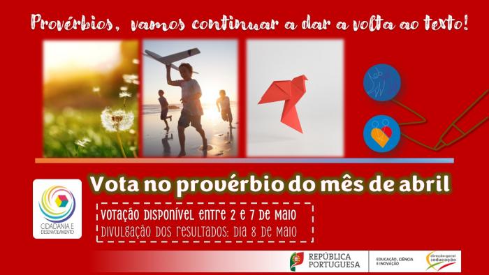 Vota no provérbio de abril e continua a dar a volta ao texto!