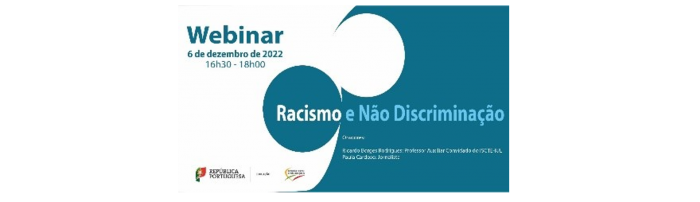 Webinar "Racismo e Não Discriminação" 