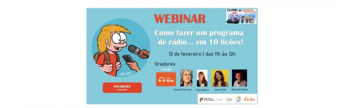 Webinar “Como criar um programa de rádio… em 10 lições!” 