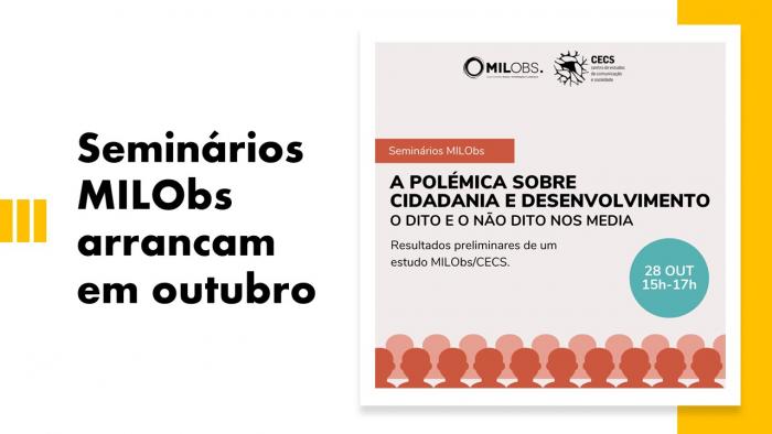 Seminários MILObs arrancam em outubro