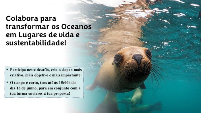 Cria um slogan - Colabora para transformar os Oceanos em Lugares de vida e sustentabilidade!