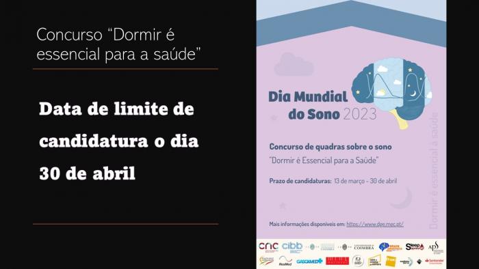 Concurso “Dormir é essencial para a saúde”