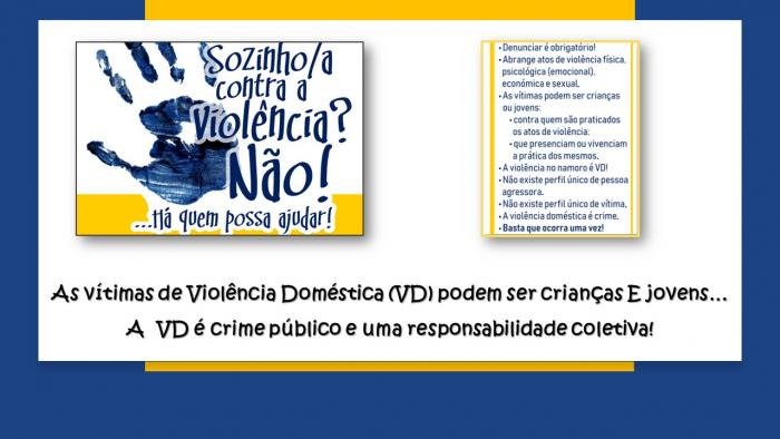 Flyer “Sozinho contra a violência? Não!... Há quem possa ajudar!”