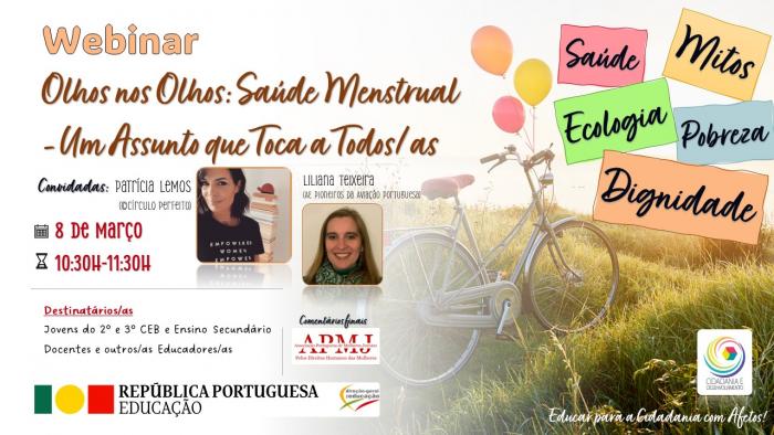 Webinar: Olhos nos Olhos: Saúde Menstrual - Um Assunto que Toca a Todos/as