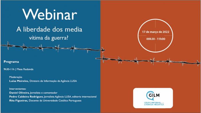 Webinar “A liberdade dos media: vítima da guerra?”